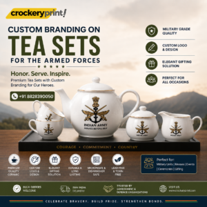 Custom Logo Personalized Crockery Dinner Sets for the Armed Forces: Army, Navy, and Air Force