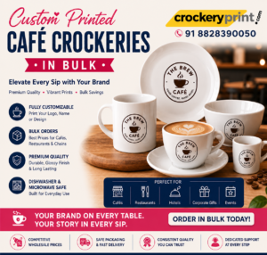 Custom Printed Café Crockeries in Bulk | Wholesale Restaurant Crockery