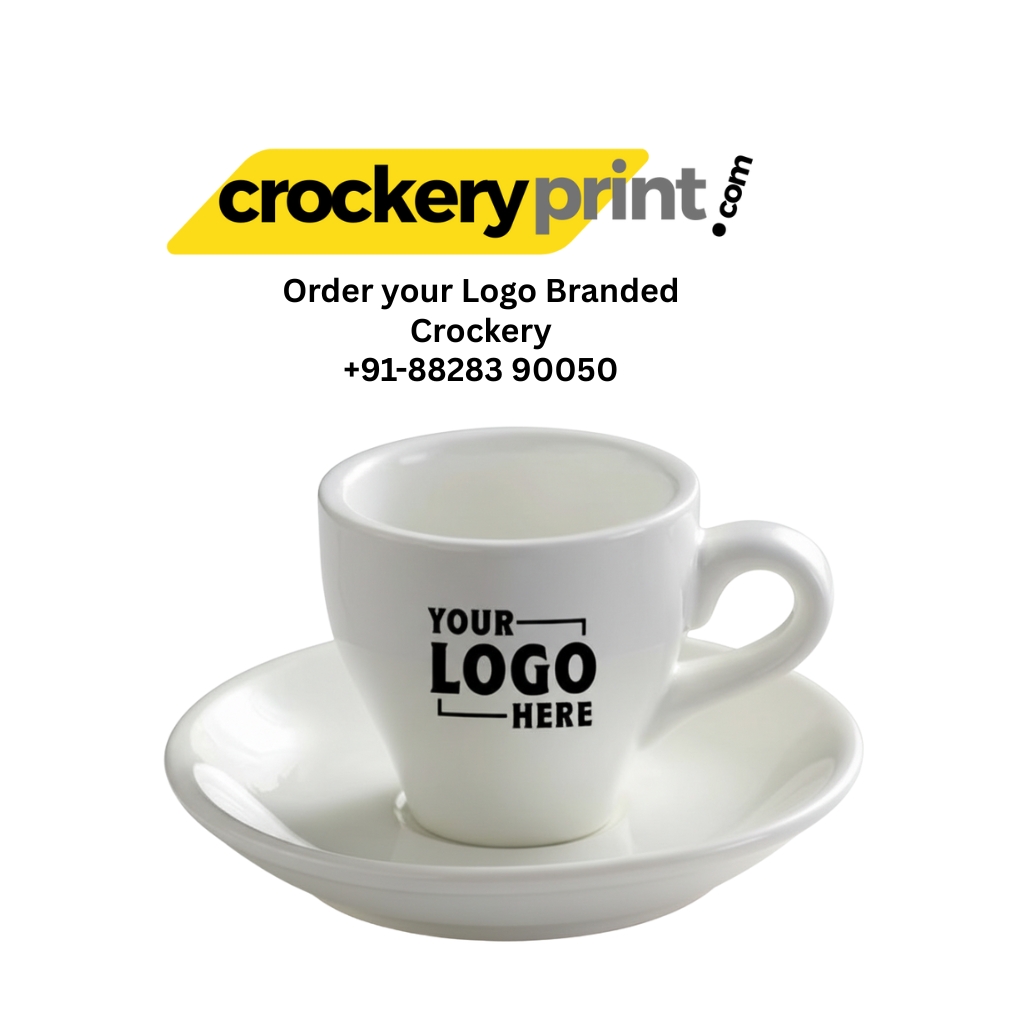 Logo Print on crockery for Restaurants, Cafés, Hotels, Bars, Lounges & Corporate Brands Delivery Worldwide.