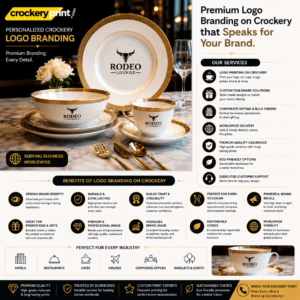 Premium Logo Branding on Crockery_Brand Every Meal_Strengthen Every Impression_Grow Your Business with Customized Crockery Branding.